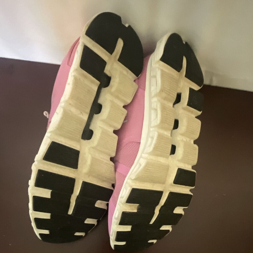 On Cloud 6 Raspberry/White Women's Size 10 Mesh Low Top Lace-Up Sneakers - Picture 10 of 10